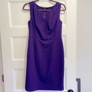 Worthington Purple fitted sleeveless dress, size 6